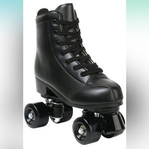 Classic Black Roller Skates - Unbranded Women's High-Top Quad Skate